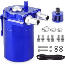 Lattina di raccolta olio, serbatoio serbatoio per auto in alluminio da 300 ml, separatore olio aria universale con filtro aria, tubo flessibile e altri accessori