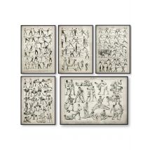 Jiu Jitsu Poster Boxing Wrestling Fencing Fighting Technique Chart Vintage Print Canvas Painting Sword Sabre Cane Stick Baton