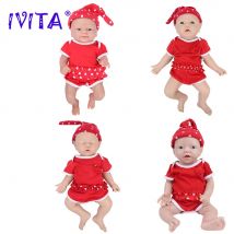 IVITA 100% muñecas Reborn de silicona de cuerpo completo, muñecas realistas pintadas, venta al por mayor, juguetes realistas para niños, regalo de Navidad