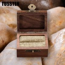 TUSSTEN High end Black Walnut Ring Box Proposal Ceremony Portable Jewelry Storage Gift Box Pair Ring Box Diamond Ring Box