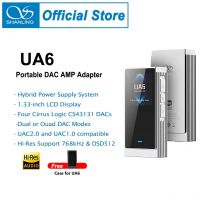 SHANLING UA6 HIFI Amplificatore per cuffie DAC USB portatile 4 X CS43131 DAC Supporto audio ad alta risoluzione DSD 512 Uscita bilanciata da 3,5 mm/4,4 mm