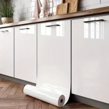 Pellicola perlata in PVC Carta da parati impermeabile Camera Fai da te Autoadesiva Nero/Bianco Armadio Cucina Pasta lucida Adesivi murali per mobili