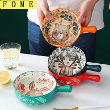 FOME Keramik Backform Braten Mit Griff Ovan Backform Home Küche Backen Werkzeug Geschirr Salat Schüssel Gratin Gerichte