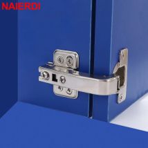 NAIERDI 2er-Pack 90-Grad-Schrankscharniere mit sanftem Schließung, 35 mm hydraulische Türscharniere, Möbelscharnier für gefaltete Schrankgarderobe