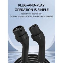 Potable EV Charging Cable 32A 7kW 1Phase Electric Vehicle Cord 3M 5M 7M 10M Type 2 EVSE Charging Station Female to Male Plug