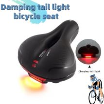 Bicycle seat pad thickened and waterproof universal mountain road seat pad shock-absorbing ball model charging tail light design