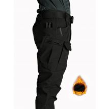 2025, heiße neue Herren-Fleece-Cargohose mit geradem Bein und Klappentasche, lockere, lässige taktische Hose, Herren-Arbeitshose zum Wandern, Klettern