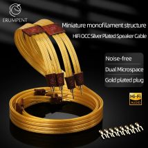Hi-end Gold Ribbon Series One Pair altoparlante HiFi cavo Audio OCC placcato argento con cavo a spina a Banana Y per altoparlante amplificatore