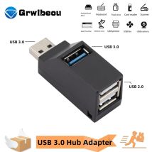 USB Multi Port Hub USB 3.0 HUB Adapter Extender Mini Splitter Box 1 bis 3 Ports High Speed USB 2.0 für PC Laptop Disk Kartenleser