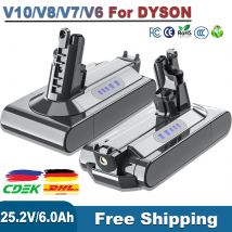 6.0Ah V10 batteria di ricambio li-ion 25.2V 6000mAh per Dyson V10 Cleaner RH-10 SV12 batteria 7-CELL(206340) SV14 7 inr21/70