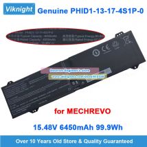 Genuine PHID1-13-17-4S1P-0 Battery 15.48V 6450mAh 99.9Wh for MECHREVO PHID113174S1P0 Rechargeable Li-Polymer Laptop Battery