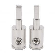 2pcs Car Speaker Wire Gauge Reducer 4GA a 8GA Audio Amp Input Adapter terminale di connessione dell'amplificatore in ottone