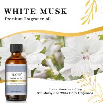 EUQEE 60ml olejek zapachowy z serii kwiatowej do dyfuzora aromaterapeutycznego biały piżmo kokos wanilia olejek eteryczny z kwiatu pomarańczowego