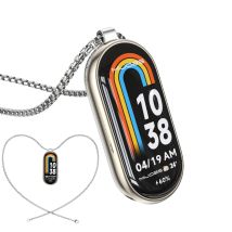 Collana per Mi Band 10 9 8 7 6 5 4 3 Cinturino per braccialetto intelligente per Mi Band 9 Cinturino in metallo per Mi Band 7 6 Decorazione collo appeso