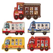 Children's early education matching game Five style life scene matching Fire engine matching Educational toy for kids