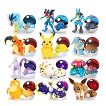 12-stylowe Pokemon Anime figurki deformacyjne Pikachu Eevee Mewtwo Greninja Pokeball rysunek zwierzęta domowe są zabawki modele akcji prezenty dla dzieci