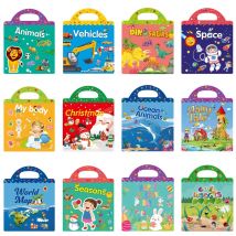 Gorące nowe naklejki sceny dla dzieci DIY ręczne puzzle naklejki książki wielokrotnego użytku Cartoon Animal nauka poznanie zabawki dla dzieci prezenty