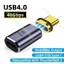USB4.0 Thunderbolt3 Adapter magnetyczny USB C do typu C 40 Gb/s 100 W Szybkie ładowanie Magnetyczny