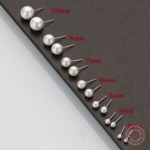 925 Sterling Silber Birne Perle Stud Ohrringe für Frauen Temperament Kreis Koreanische Ohrring Party Piercing Schmuck Aretes De Mujer