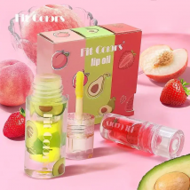 Feuchtigkeitsspendender, transparenter Lipgloss, 3-teiliges Set, Lippenöl mit Fruchtduft, Avocado-Erdbeere und Pfirsich für weiche, glatte Lippen