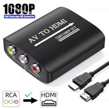 Support HD 1080P RCA AV to HDMI Adapter Converter for PS2/PS3/Xbox One/WII/N64 Game Console With USB Cable Accessories