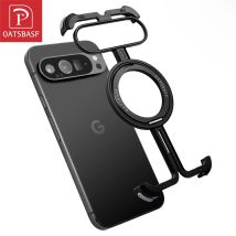 Oatsbasf Handyhülle für Google Pixel 9/9Pro XL 9 Pro Flod, rahmenlose Hülle mit Magsafe-Ständer, magnetischer Halter, Schutzhülle