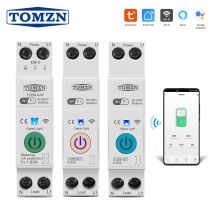 TOMZN 63A 1P + N WIFI inteligentny przełącznik licznik energii Kwh pomiar monitorowanie przekaźnik