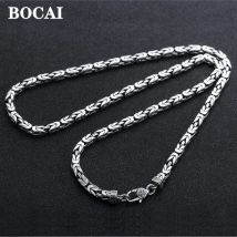 Bocai neue echte s925 reine Silber Schmuck Accessoires Retro Handwerk quadratische Webart Hanf