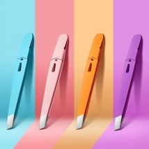Pinzetta per sopracciglia Capelli colorati Bellezza Estrattore per peli fini Clip per sopracciglia inclinate in acciaio inossidabile Strumenti per il trucco per la rimozione