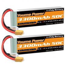 YOUME 3300mah Lipo 2S 3S 4S 6S Batteria 7.4V 11.1V 14.8V 22.2V 50C per RC Aerei Elicotteri Auto Barca Camion Parti
