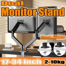 BEISHI 14-34 Zoll Dual-Monitor-Halterung, ergonomisch verstellbare Dual-Screen-Halterung, schützt den Halswirbelsäulen, erhöht die Regallastung von 2–10 kg