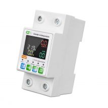 Interruttore automatico intelligente WiFi Tuya Contatore di energia monofase retroilluminato Protezione con richiusura automatica con display LCD Supporto APP