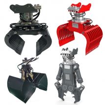 KABOLITE K970 Hydraulische Klaue Eimer Hydraulische Clamp 1/14 RC Hydraulische Bagger 270 ° Rotation Metall Bagger Upgrade Teile