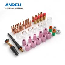 ANDELI WIG-Schweißbrenner-Zubehör, Düsenring-Abdeckung, Gaslinse, Glasbecher-Set für WP17/18/26 Brenner, Schweißen, Lötzubehör