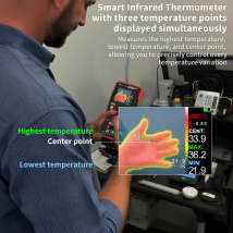 True RMS-Multimeter mit Wärmebildkamera – 2-in-1-R01MDD-Instrument, hochpräziser elektrischer Tester mit automatischer Bereichswahl