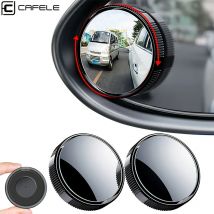 Espejo retrovisor para coche, espejo auxiliar para punto ciego, gran angular de 360 grados, marco redondo automático, con ventosa, 2 uds.