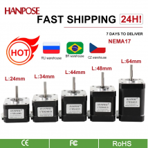 HANPOSE Nema17 Schrittmotor, Drehmoment 78 oz-in (52 N-cm), Strom 1,8 A. Modelle 17HS8401 17HS 2408 17HS3401S 17HS4401S 17HS6401S