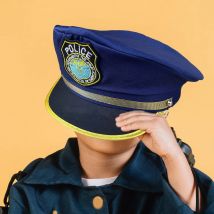 Kinder Polizei Hut Kinder Kappe Kopfbedeckung Kinder Kostüm Polizei Hut für Karneval Urlaub Bühne Leistung Geburtstag Kostüm