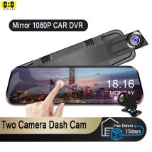 Telecamera a specchio per videoregistratore Touch Screen per auto specchietto retrovisore Dash Cam specchio per fotocamera anteriore e posteriore DVR Black Box