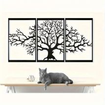 CIFbuy™ 3pcs/set Tree of Life Metal Wall Decor | Handcrafted Rustic Design  Ideal Housewarming Gift for Bedrooms & Kindergartens