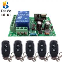 Telecomando wireless universale 433 MHz AC220V 2CH Ricevitore e trasmettitore relè rf per controllo universale di porte e cancelli del garage
