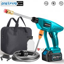 Mini lavaggio ricaricabile ad alta pressione senza fili della pistola dello spruzzo dell'acqua dell'autolavaggio senza fili con il sacchetto degli attrezzi per la batteria di Makita 18V
