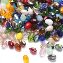 6x8mm 50 Teile/los Kristall Tropfen Anhänger Gemischte Farbe Lose Teardrop Facettierte Glas Perlen Für DIY Machen handwerk Schmuck Zubehör