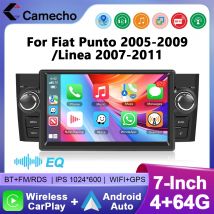 Camecho 4 + 64G Android Autoradio Per Fiat Punto 05-09 /Linea 07-11 Wireless Carplay Android Auto GPS Stereo Bluetooth Wifi RDS