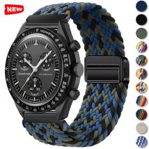 Cinturino in nylon per Omega X Joint MoonSwatch Bracciale in tessuto magnetico 20mm per Amazfit Active 2 GTR 42mm Samsung Gear S2 Classic