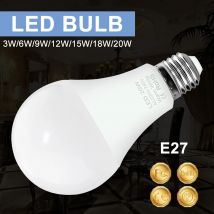 Bombilla LED E27 de 220V, lámpara de araña de luz blanca cálida, focos LED de 240V para el hogar, sala de estar, dormitorio, 12W, 15W, 18W, 20W