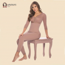 Fajas Kolumbianische Ganzkörper-Shapewear, Kompressionsgürtellänge, Hose, korrigierende Unterwäsche, Bauchkontrolle, Po-Lifter, schmaler Body