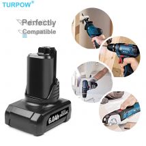 Turpow 12V 6000mAh Li-Ion BAT420 Ersatz Batterien Für Bosch BAT411A BAT412 BAT413 BAT412A 10,8 V Max Power Tools batterie