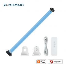 Zemismart Zigbee Motore per tapparella intelligente Batteria incorporata per tubo da 37 38 mm Funziona con l'app Tuya Alexa Google Home Controllo vocale