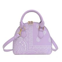 Retro PU Leather Women's Shell Bag Summer Cashew Flower Ladies Shoulder Crossbody Bag Female Set Small Top Handle Bags Handbags